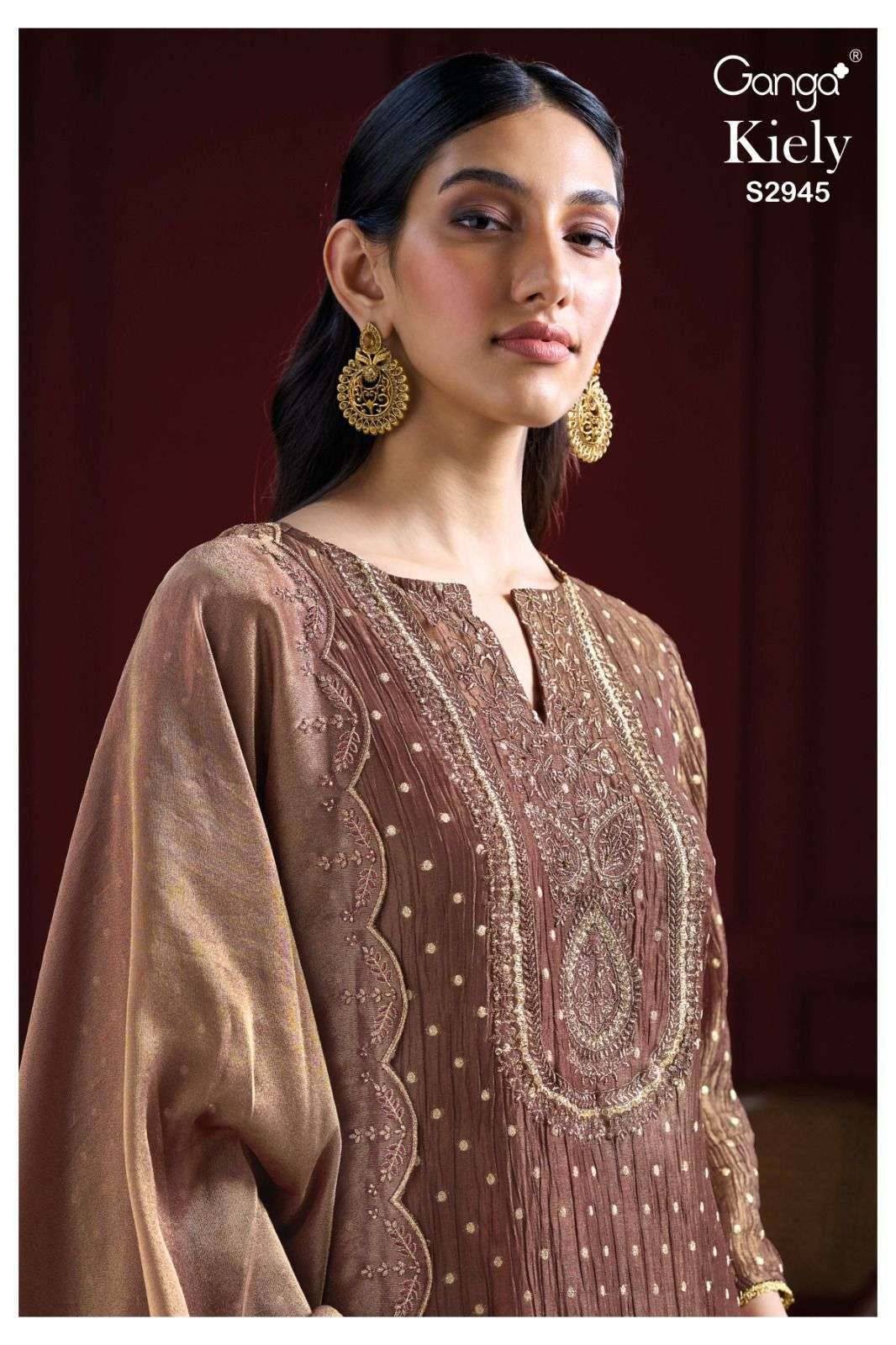 Ganga kiely 2945 ladies dress material wholesalers in ahmedabad 